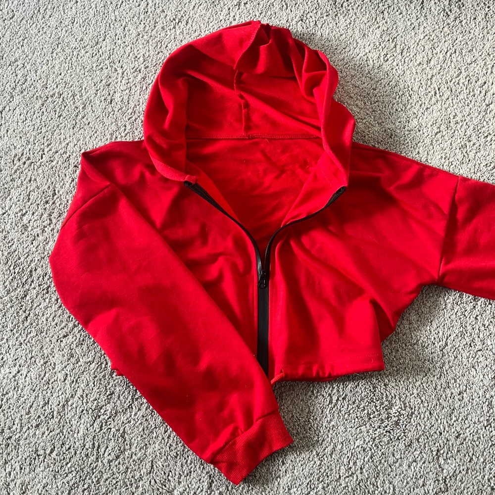 Cropped Red Sweater - Picture 2 of 4